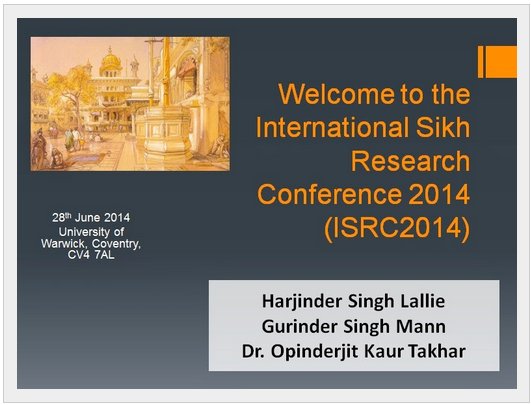 International Sikh Research Conference 2014