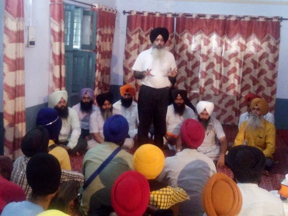 Dal Khalsa leader Kanwar Pal Singh addressing the meeting