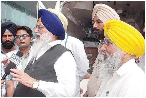 SGPC president Avtar Singh Makkar addressing media