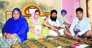 Dalbir Kaur (extreme left) with her family members in Batala