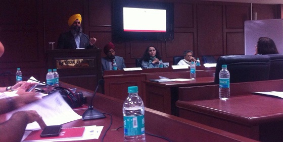 AISSF president Karnail Singh Peermohammad addressing the seminar