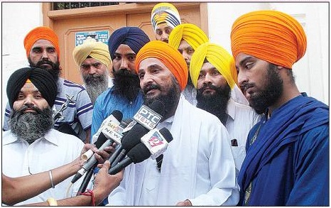 Gurbaksh Singh Khalsa addressing media