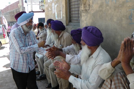 H. S. Phoolka meeting people [File Photo]