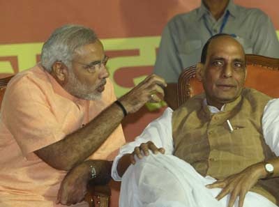 Narendra Modi and Rajnath Singh [File Photo]