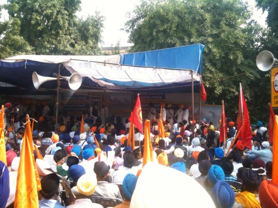 A view of rally at Jantar Mantar November 03, 2014)