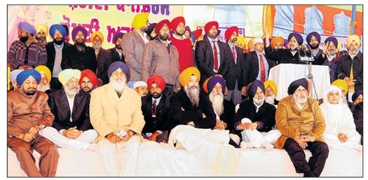 A view of Badal Dal political conference during Shaheedi Sabha of Fatehgarh Sahib