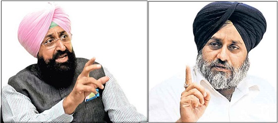 Partap Bajwa (L) and Sukhbir Badal (R) [File Photos]