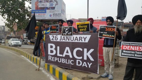 Sikh activists mark India's republic day as Black Day