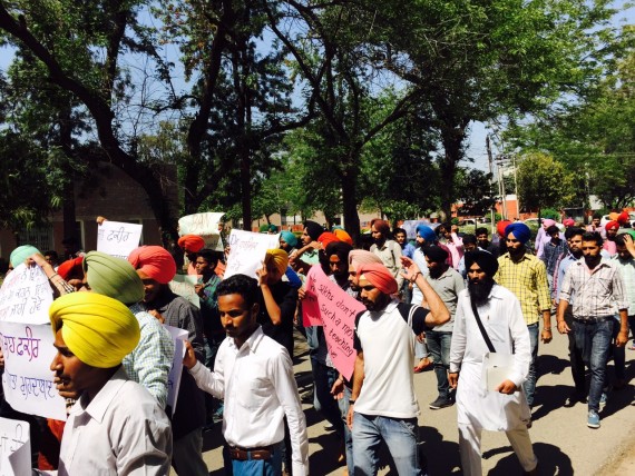 Punjabi University students protest against Nanak Shah Fakir Movie