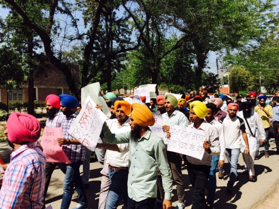 Punjabi University students protest against Nanak Shah Fakir Movie