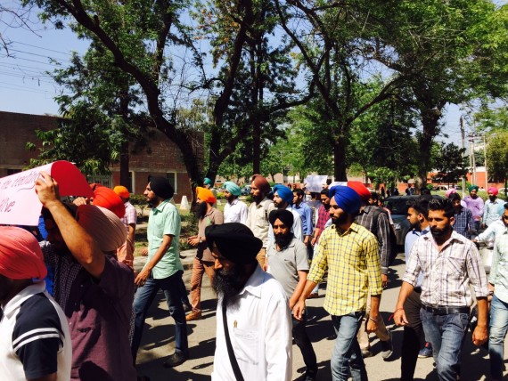 Punjabi University students protest against Nanak Shah Fakir Movie