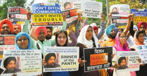 Sikh Students stage protest against Nanak Shah Fakir Movie