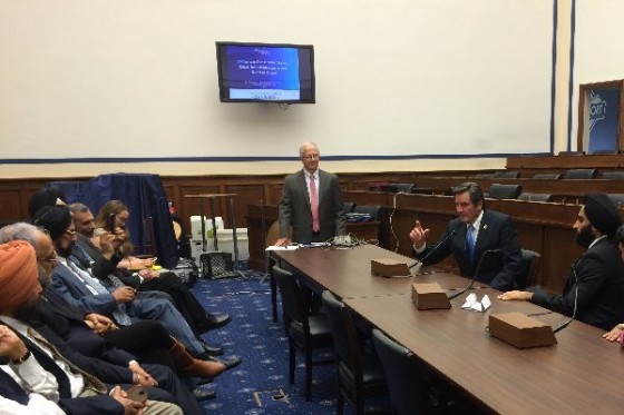 Congressman Garamendi speaking at the briefing