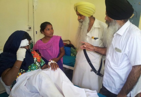 Dal Khalsa activists sharing grief with Shinder Kaur