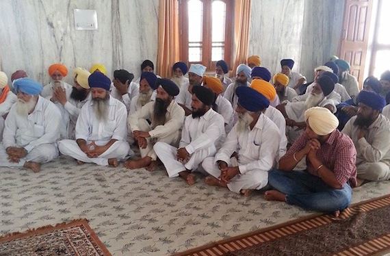 SAD (A) unit members at Gurdwara Nankiana Sahib (Sangrur)