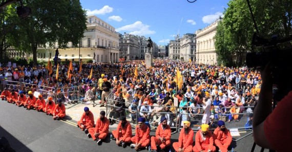 A view of Sikh gathering in London on 31st anniversary of Ghallughara June 1984