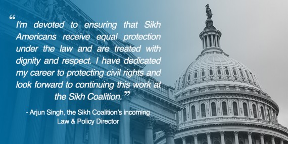 Arun Singh, The Sikh Coalition 1