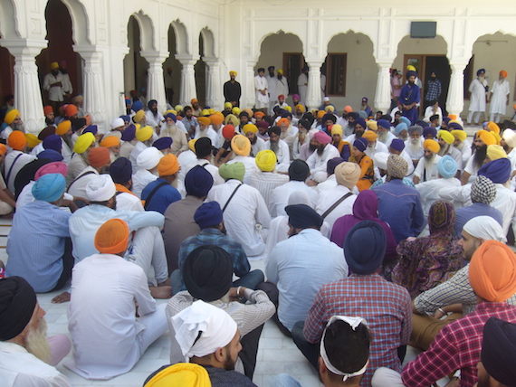 A view of gathering near Akal Takhat Sahib