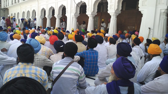 A view of the gathering near Akal Takhat Sahib