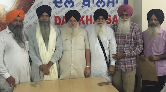 L to R: Bhai Kulvir Singh Barapind, Bhai Daljeet Singh, Bhai Satnam Singh Paunta Sahib, Bhai HS Dhammi, Bhai Harpal Singh Cheema and Bhai Kanwarpal Singh Bittu