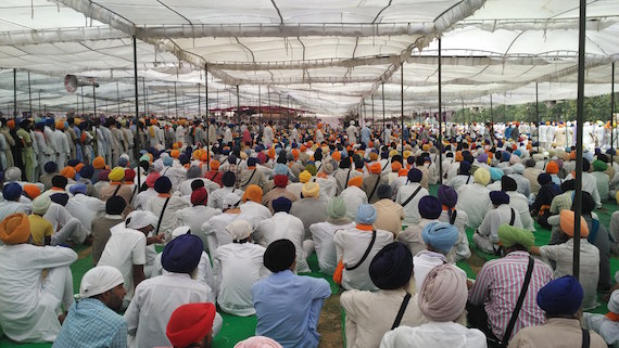 Another view of gathering during Shaheedi Samgam at Bargari village