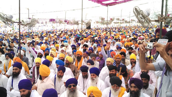 Another view of gathering during Shaheedi Samgam at Bargari village