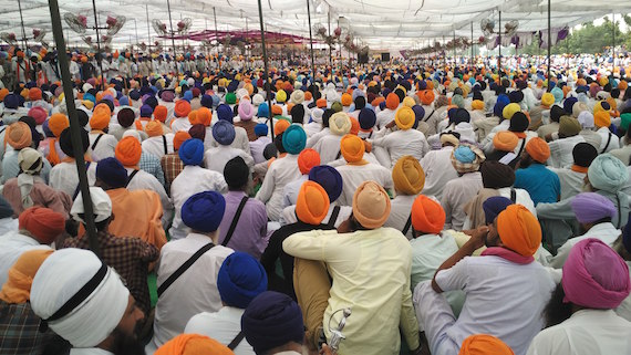 Another view of gathering during Shaheedi Samgam at Bargari village