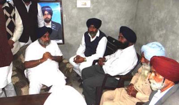 Sukhbir Badal offers government jobs to each family member of Behbal Kalan firing victims