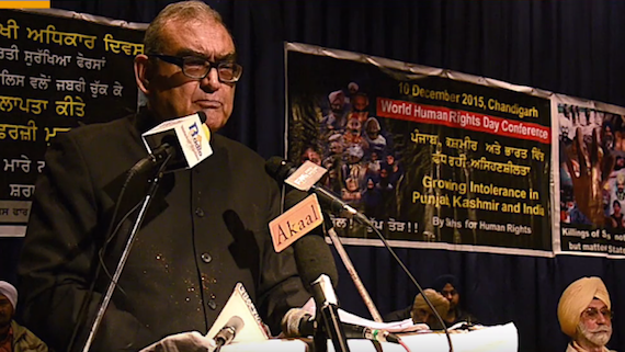 Justice Markandey Katju addressing a conference at Chandigarh on World Human Rights Day