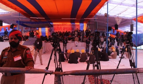 A view of stage at SAD Badal confernece