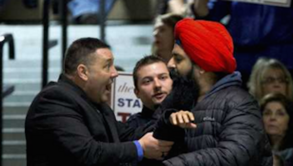 Sikh man removed from Trump rally