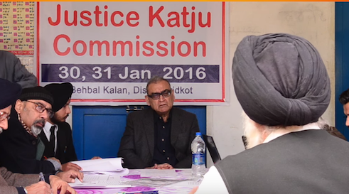 People's Commission headed by Justice Markandey Katju recording statements of eye-witnesses of Behbal Kalan police firing [File Photo]