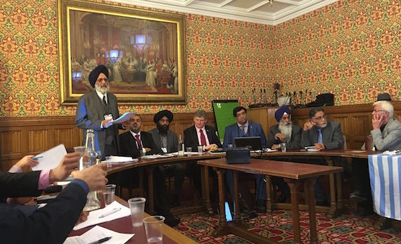 Advocate Amarinder Singh Chahal addressing Westminster Conference