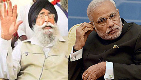 Simranjeet Singh Mann (L), Narendra Modi (R) [FIle Photos]