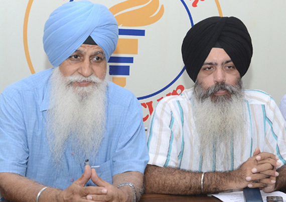 Dal Khalsa leaders Harcharanjit Singh Dhammi and Kanwar Pal Singh Bittu