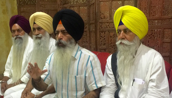 Dal Khalsa leaders addressing the press conference