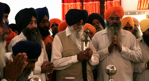 S. Simranjeet Singh Mann and others at Takht Kesgarh Sahib, Anandpur Sahib