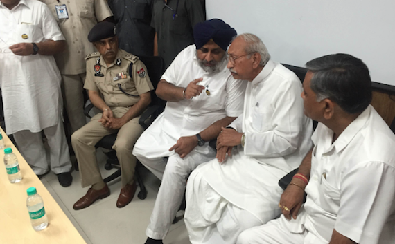 Sukhpal Badal with others at DMC Hospital (August 08, 2016)