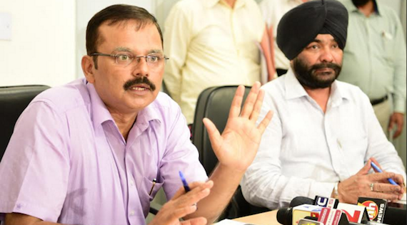 V. K. Singh Chief Electoral Officer (C.E.O.), Punjab addressing media persons in Chandigarh | Photo: Sikh Siyasat