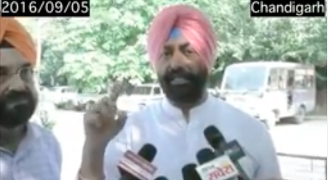 Sukhpal Khaira and Kanwar Sandhu addressing media persons