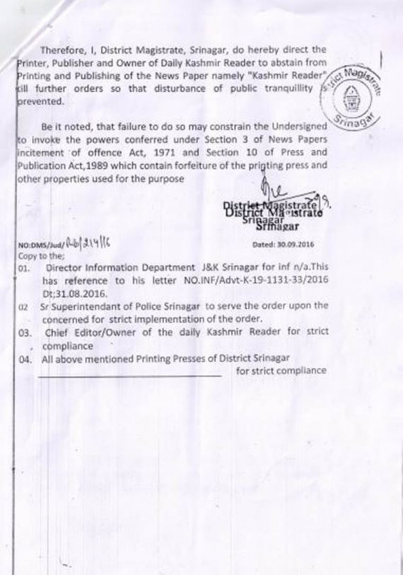 Government Bans Kashmir Reader Newspaper (page 2)