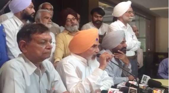 Sucha Singh Chhotepur and other addressing press conference