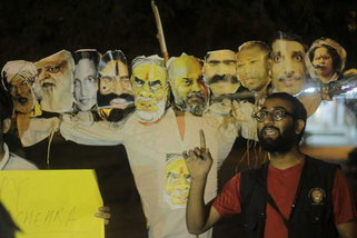 Narendra Modi, Amit Shah and Ramdev shown as heads of Raavan at JNU