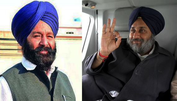 (R) Sukhbir Badal & Sher Singh Gubhaya (L) 