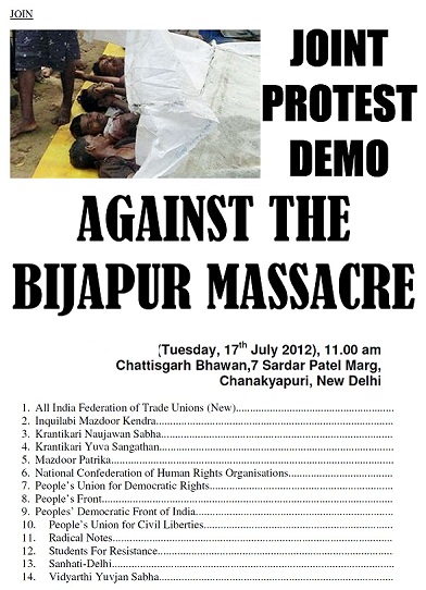 Protest Demonstration against Bijapur Massacre