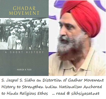 S. Jaspal S. Sidhu on Distortion of Gadhar Movement History to Strengthen Indian Nationalism Anchored to Hindu Religious Ethos