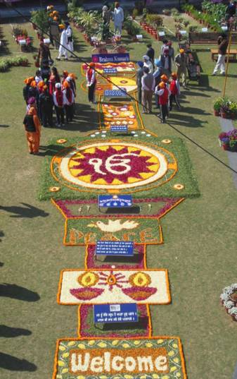 Flower show at Sarabha Nagar Gurdwara in Ludhiana on Sikh Environment Day