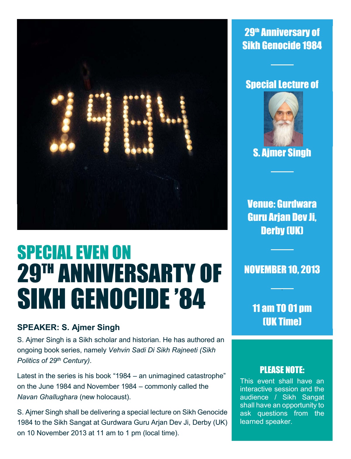 Sikh Genocide Lecture Event