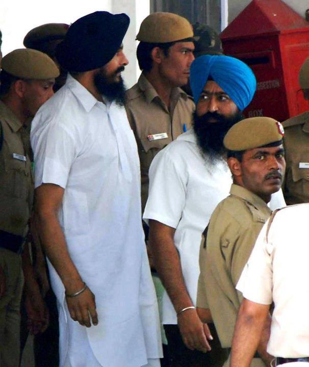 Bhai Jagtar Singh Hawara and Paramjeet Singh Bheora in police custody [File Photo]