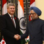 Stephen Harper with Manmohan Singh
